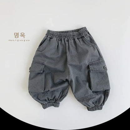 -キッズパンツ バルーンロングカーゴパンツ 2カラー - mamahalo shop - ロングパンツ・スウェットパンツ -  べビー服 - 子供服 - 男の子 - 女の子