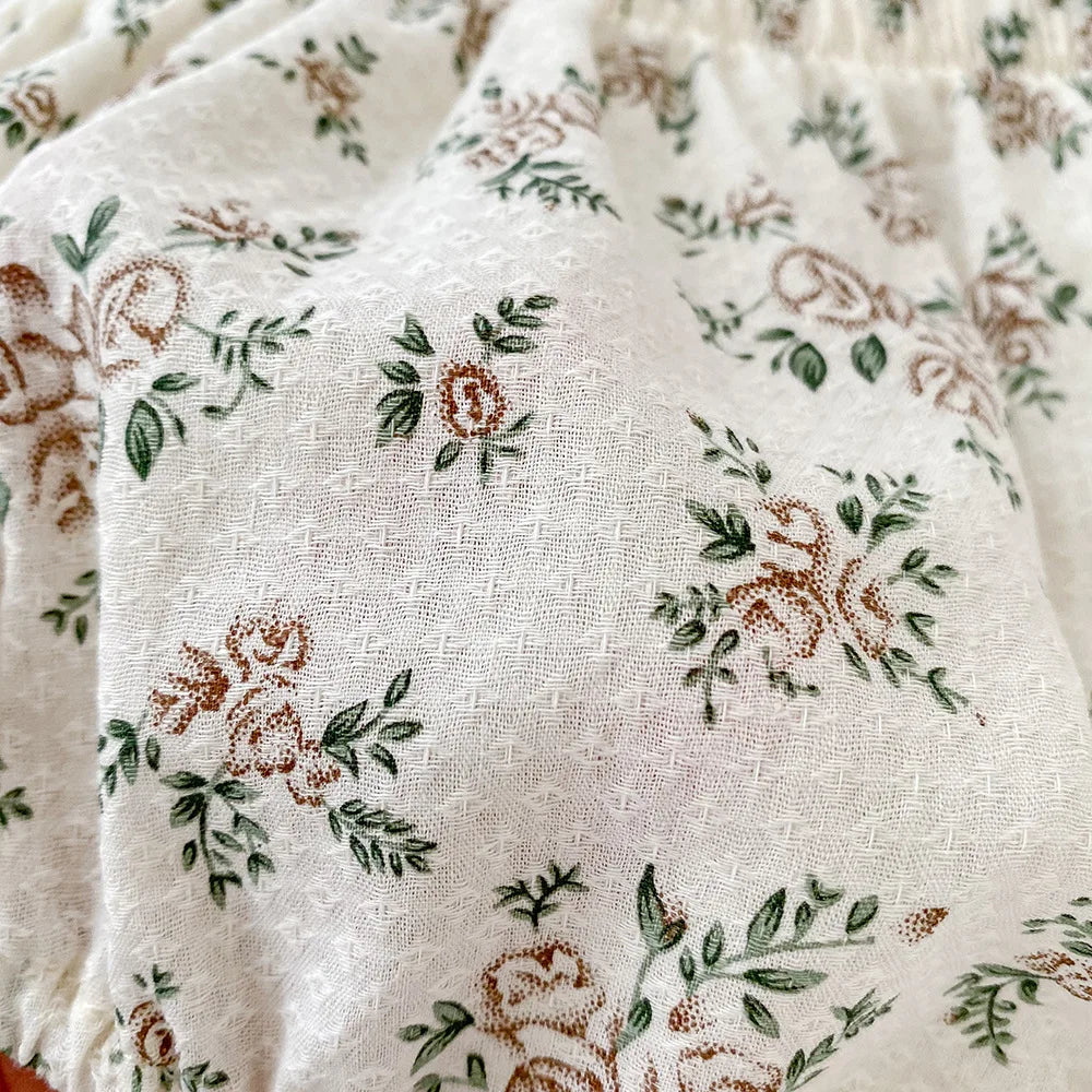 -☺︎ベビーパンツ フリルブルマパンツ フラワー花柄プリント - mamahalo shop - ブルマパンツ -  べビー服 - 子供服 - 男の子 - 女の子