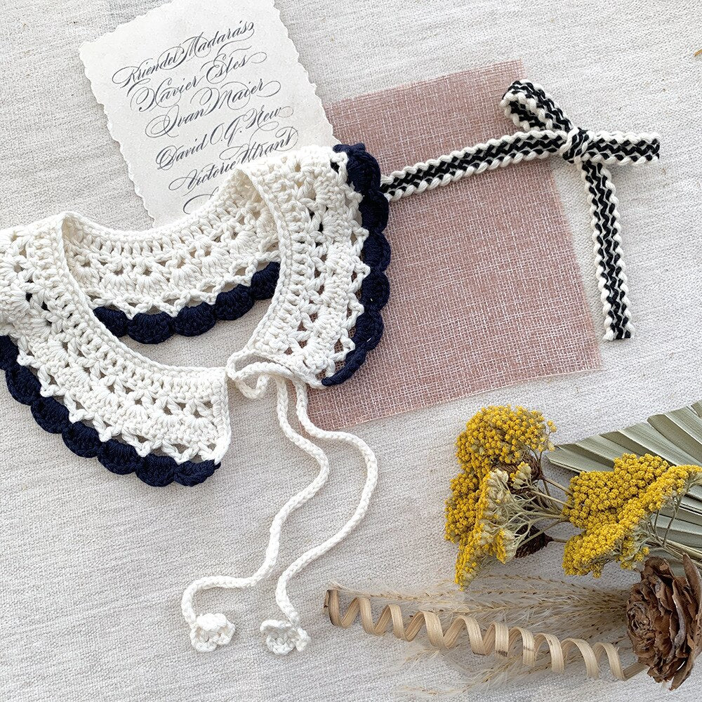 -ベビー キッズ ニット レース 付け襟 つけ襟 - mamahalo shop - ショール -  べビー服 - 子供服 - 男の子 - 女の子