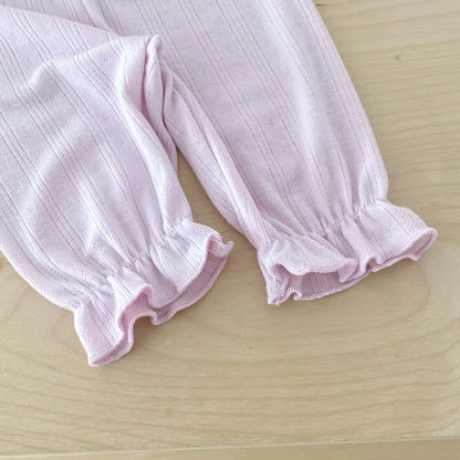 -ベビーパンツ フリルルーズパンツ シンプルベーシック パステル 4カラー【mh0005434】 - mamahalo shop - ロングパンツ・スウェットパンツ -  べビー服 - 子供服 - 男の子 - 女の子