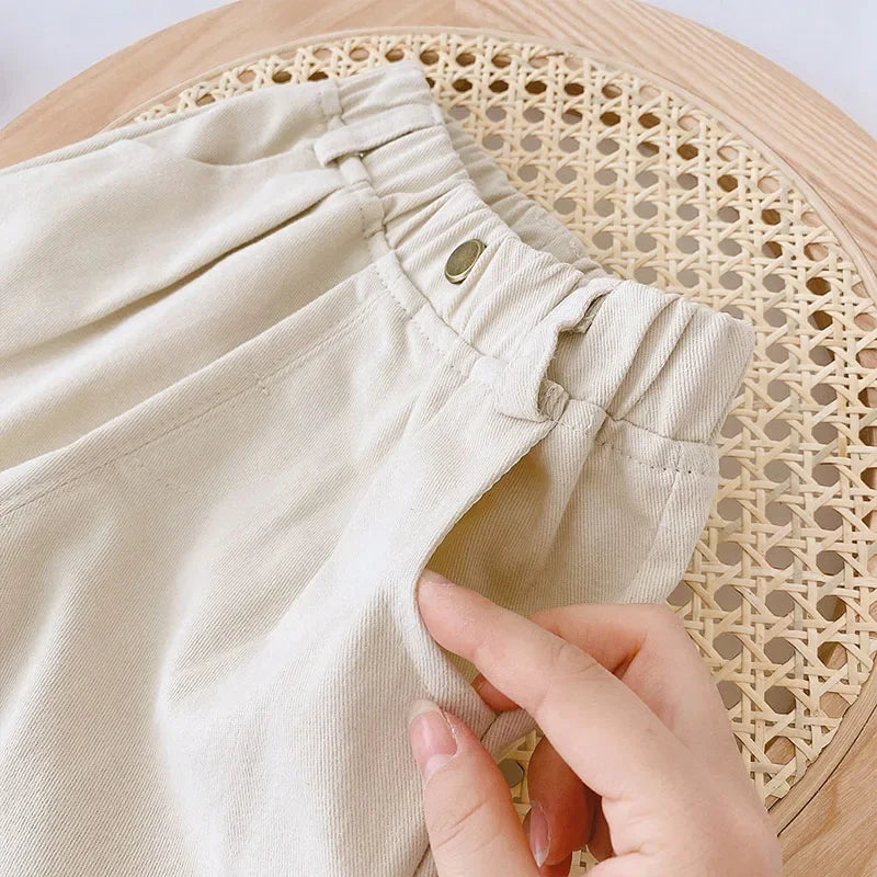 -キッズパンツ ルーズロングパンツ シンプルベーシック 2カラー【mh0006490】 - mamahalo shop - ロングパンツ・スウェットパンツ -  べビー服 - 子供服 - 男の子 - 女の子