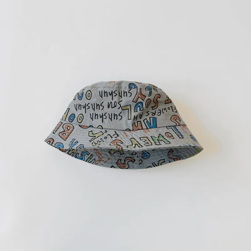 -キッズ レターロゴ バケットハット 帽子【mh0000745】 - mamahalo shop - ベビー用帽子 -  べビー服 - 子供服 - 男の子 - 女の子
