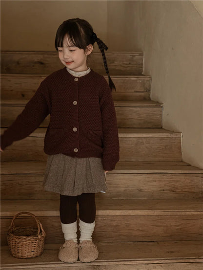 -キッズレギンスパンツ リブニットタイツ レギパン 裏フリース 6カラー - mamahalo shop - ベビー用靴下・タイツ -  べビー服 - 子供服 - 男の子 - 女の子