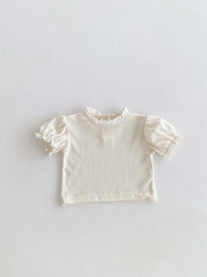 -ベビートップス/パンツ 半袖パフスリーブTシャツ/刺繍サスペンダーブルマパンツ【mh0006190】 - mamahalo shop - サロペットパンツ・サスペンダーパンツ -  べビー服 - 子供服 - 男の子 - 女の子