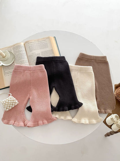 -ベビー ニット フレア パンツ レギンス ガールズ - mamahalo shop - ロングパンツ・スウェットパンツ -  べビー服 - 子供服 - 男の子 - 女の子