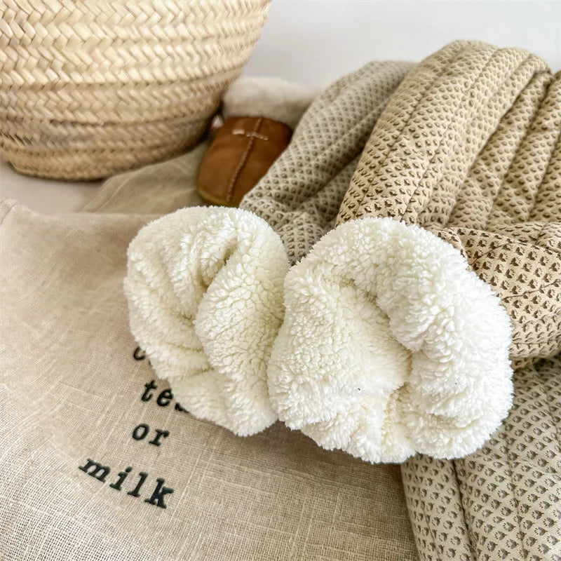 -キッズパンツ キルティング裏ボアフリースパンツ 暖パン 幾何学フラワープリント 2カラー ユニセックス 男の子 女の子 子供服 - mamahalo shop - ロングパンツ・スウェットパンツ -  べビー服 - 子供服 - 男の子 - 女の子