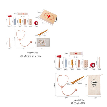-ウッドトイ おままごと お医者さんごっこ おもちゃ 木製 キッズ セット ユニセックス 男の子 女の子【mh0002804】 - mamahalo shop - Toy (おもちゃ・木製玩具）etc. -  べビー服 - 子供服 - 男の子 - 女の子