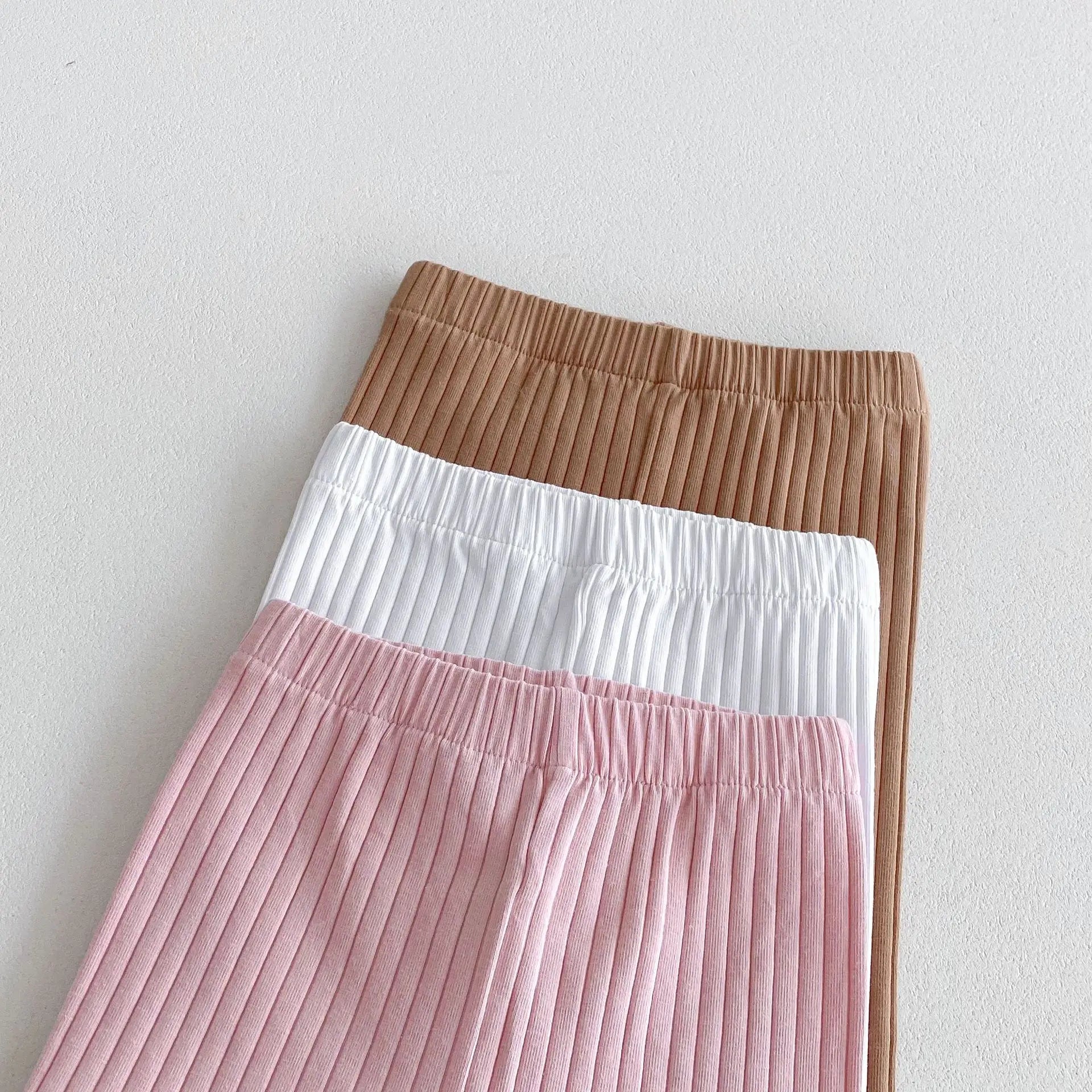 -キッズパンツ 裾レースリブニットレギンスパンツ 3カラー - mamahalo shop - レギンスパンツ -  べビー服 - 子供服 - 男の子 - 女の子