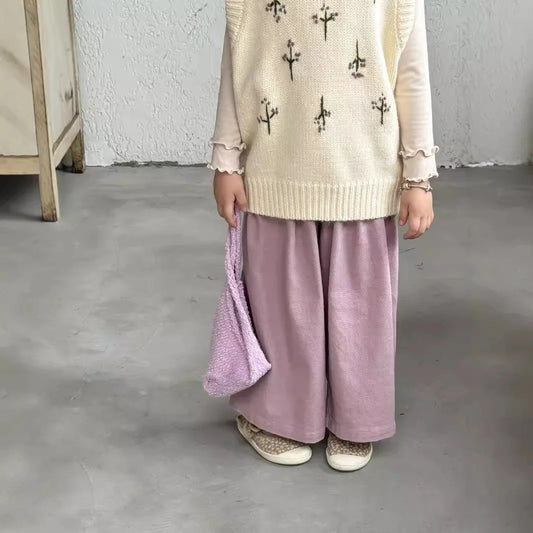 -キッズパンツ シンプルベーシックロングルーズパンツ 4カラー【mh0007155】 - mamahalo shop - ロングパンツ・スウェットパンツ -  べビー服 - 子供服 - 男の子 - 女の子