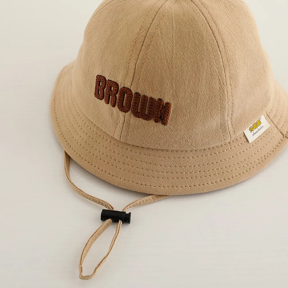 -キッズ帽子 バケットハット サファリハット レターロゴ刺繍【mh0005079】 - mamahalo shop - ベビー用帽子 -  べビー服 - 子供服 - 男の子 - 女の子