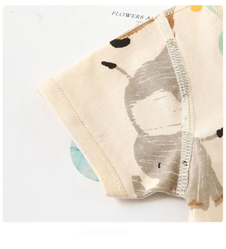 -ベビーロンパース 半袖ボディスーツ アニマルプリント【mh0006165】 - mamahalo shop - 半袖ロンパース -  べビー服 - 子供服 - 男の子 - 女の子