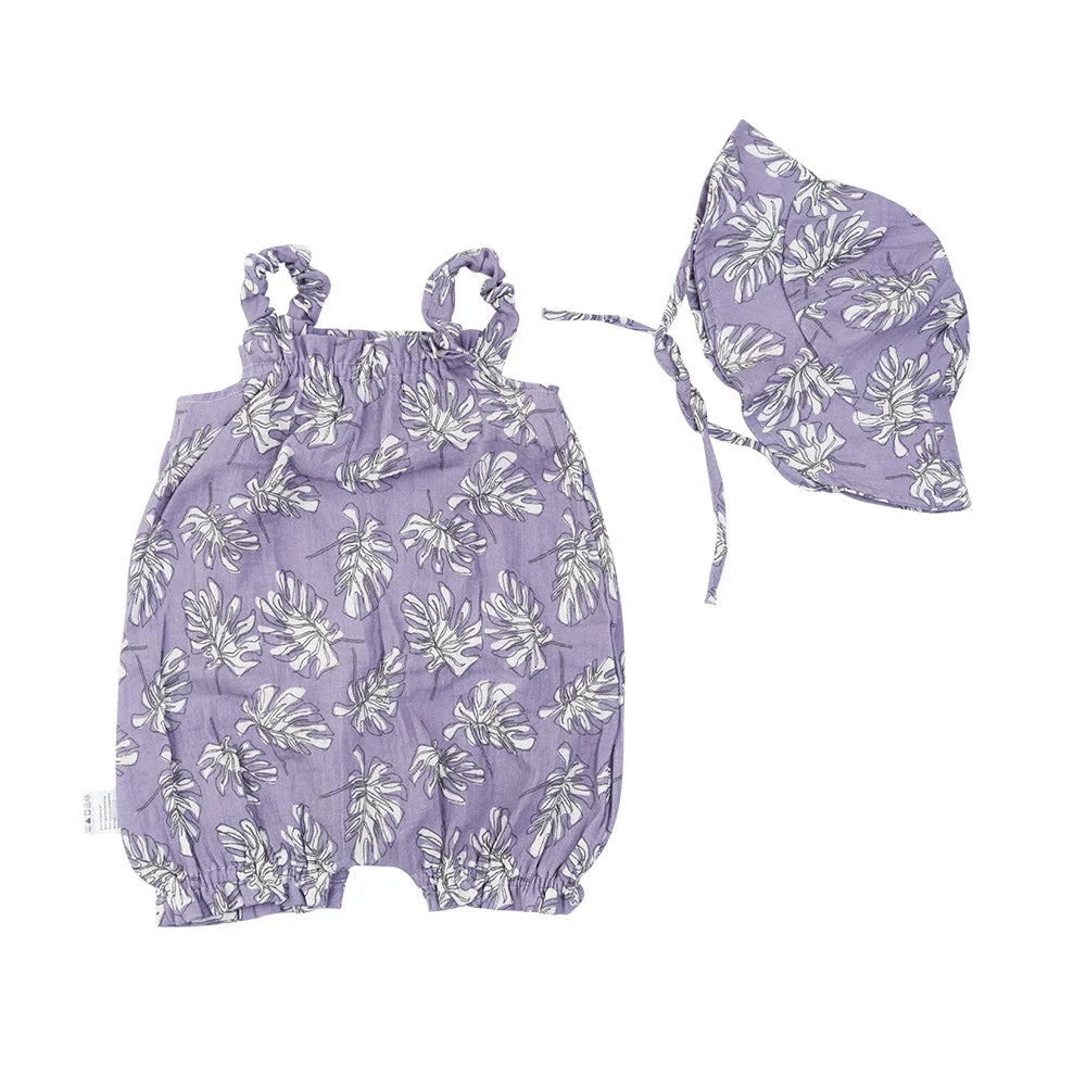 -☺︎ ベビージャンプスーツ キャミソールボディスーツ 帽子セット - mamahalo shop - ノースリーブジャンプスーツ -  べビー服 - 子供服 - 男の子 - 女の子