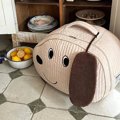 -キルティングバッグ マザーズバッグ 犬ドッグ刺繍 ストレージ 収納 鞄 ままバッグ 3カラー【mh0004589】 - mamahalo shop - マザーズバッグ -  べビー服 - 子供服 - 男の子 - 女の子