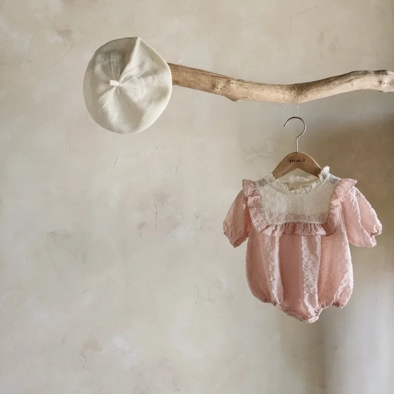 -ベビーロンパース 半袖フリルボディスーツ 2カラー【mh0005535】 - mamahalo shop - 半袖ロンパース -  べビー服 - 子供服 - 男の子 - 女の子