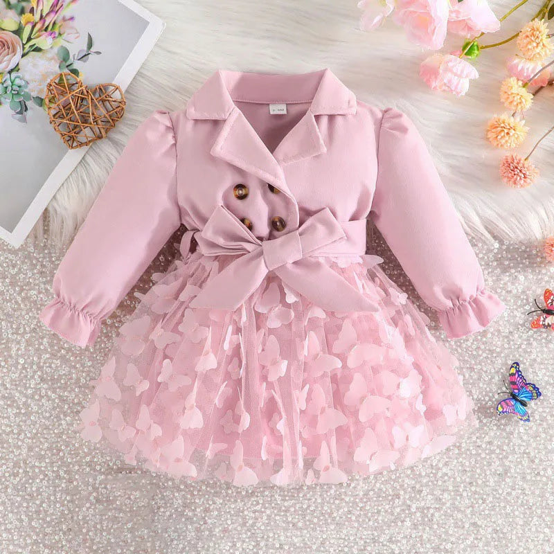 -ベビーアウター ドレスコート ワンピースジャケット チュチュチュールスカート【mh0006456】 - mamahalo shop - ロングコート -  べビー服 - 子供服 - 男の子 - 女の子