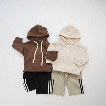 -キッズトップス 耳付きフーディスウェットパーカー 2カラー【mh0007042】 - mamahalo shop - トレーナー・フーディ -  べビー服 - 子供服 - 男の子 - 女の子