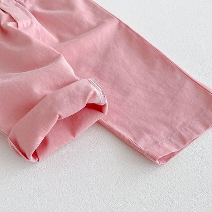 -キッズパンツ シンプルベーシック ストレートロングパンツ 2カラー【mh0006139】 - mamahalo shop - ロングパンツ・スウェットパンツ -  べビー服 - 子供服 - 男の子 - 女の子