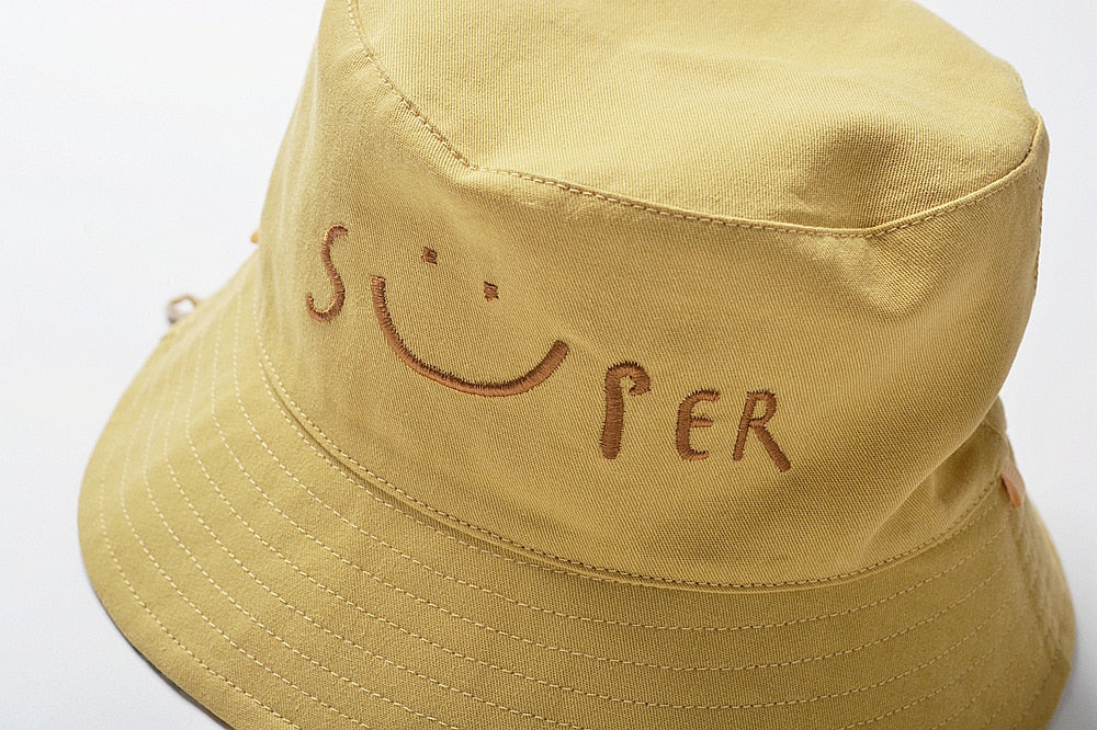 -ベビー キッズ ダイナソー 恐竜 スマイル 刺繍 リバーシブル バケットハット 帽子 ボーイズ - mamahalo shop - ベビー用帽子 -  べビー服 - 子供服 - 男の子 - 女の子