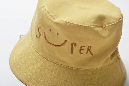 -ベビー キッズ ダイナソー 恐竜 スマイル 刺繍 リバーシブル バケットハット 帽子 ボーイズ - mamahalo shop - ベビー用帽子 -  べビー服 - 子供服 - 男の子 - 女の子