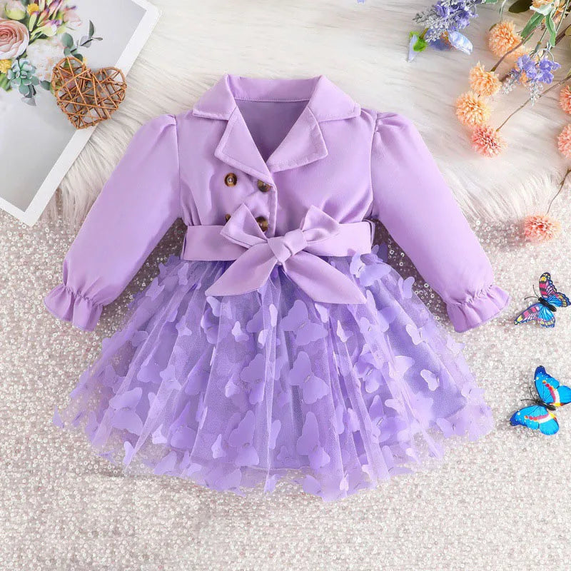 -ベビーアウター ドレスコート ワンピースジャケット チュチュチュールスカート【mh0006456】 - mamahalo shop - ロングコート -  べビー服 - 子供服 - 男の子 - 女の子