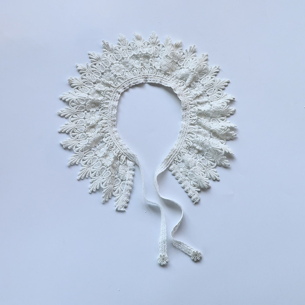 -ベビー キッズ レース つけ襟 付け襟 アタッチメント カラー 5デザイン ベージュ ガールズ - mamahalo shop - ショール -  べビー服 - 子供服 - 男の子 - 女の子