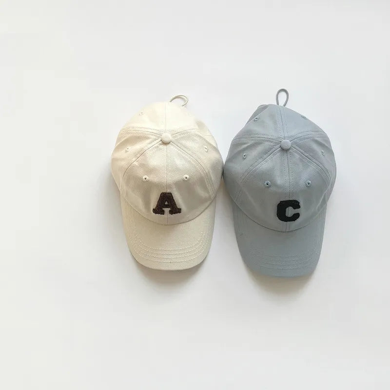 -キッズ帽子 キャップ 野球帽 レターロゴワッペン サマーハット【mh0006191】 - mamahalo shop - ベビー用帽子 -  べビー服 - 子供服 - 男の子 - 女の子