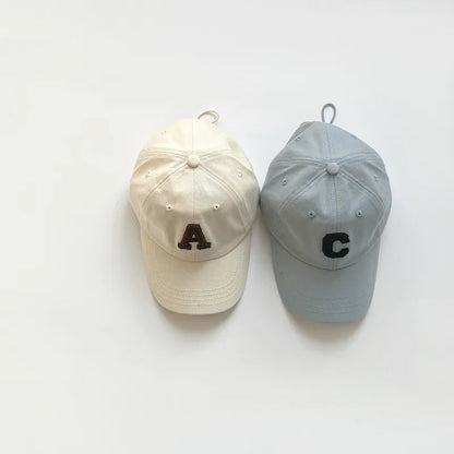 -キッズ帽子 キャップ 野球帽 レターロゴワッペン サマーハット【mh0006191】 - mamahalo shop - ベビー用帽子 -  べビー服 - 子供服 - 男の子 - 女の子