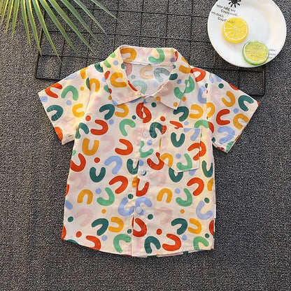 -キッズトップス プリント半袖シャツ タイガー虎 くまベア パンダ ワニ - mamahalo shop - 半袖シャツ・ブラウス -  べビー服 - 子供服 - 男の子 - 女の子