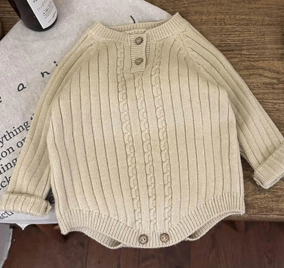 -ベビーロンパース 長袖セーターボディスーツ 3カラー【mh0004402】 - mamahalo shop - 長袖ロンパース -  べビー服 - 子供服 - 男の子 - 女の子