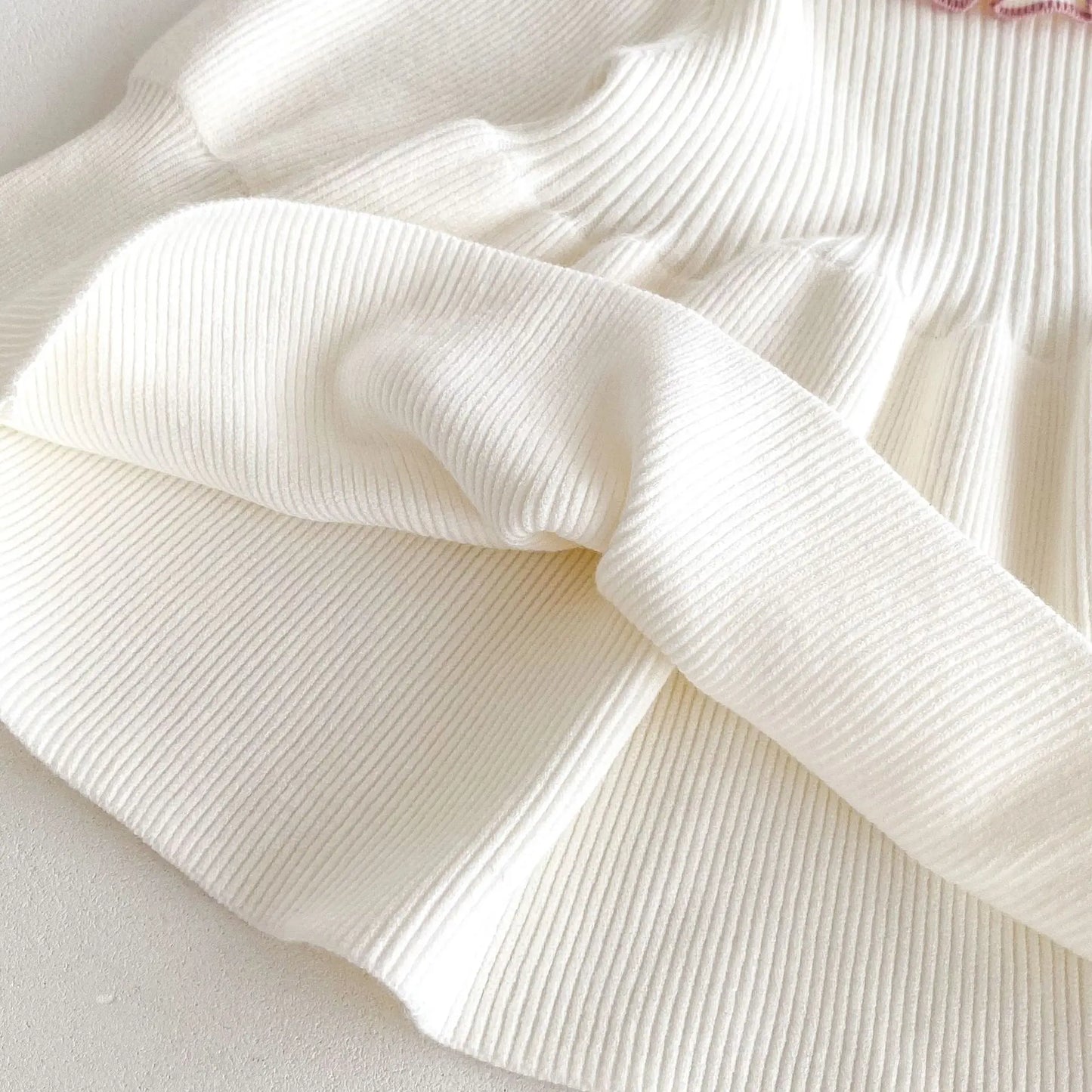 -キッズワンピース ニット 長袖パフスリーブワンピース 4カラー【mh0006628】 - mamahalo shop - 長袖ワンピース -  べビー服 - 子供服 - 男の子 - 女の子