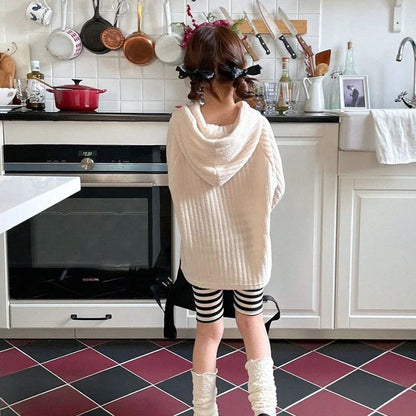 -キッズパンツ ショートレギンス 無地/ボーダー シンプルベーシック【mh0006006】 - mamahalo shop - レギンスパンツ -  べビー服 - 子供服 - 男の子 - 女の子