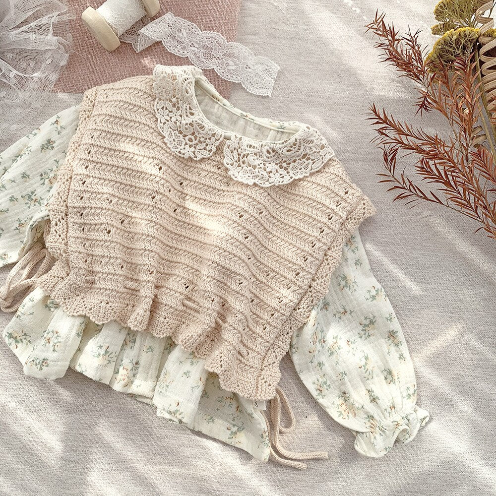 -ベビー キッズ ニット ベスト ショール - mamahalo shop - ベスト -  べビー服 - 子供服 - 男の子 - 女の子