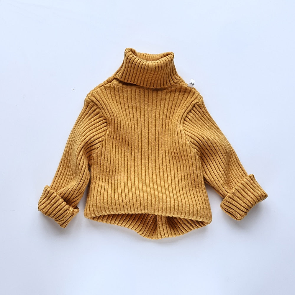 -キッズ服 タートルネック カットソー セーター ニット シンプル ベーシック 無地 5色 男の子【mh0002793】 - mamahalo shop - ニット・セーター -  べビー服 - 子供服 - 男の子 - 女の子