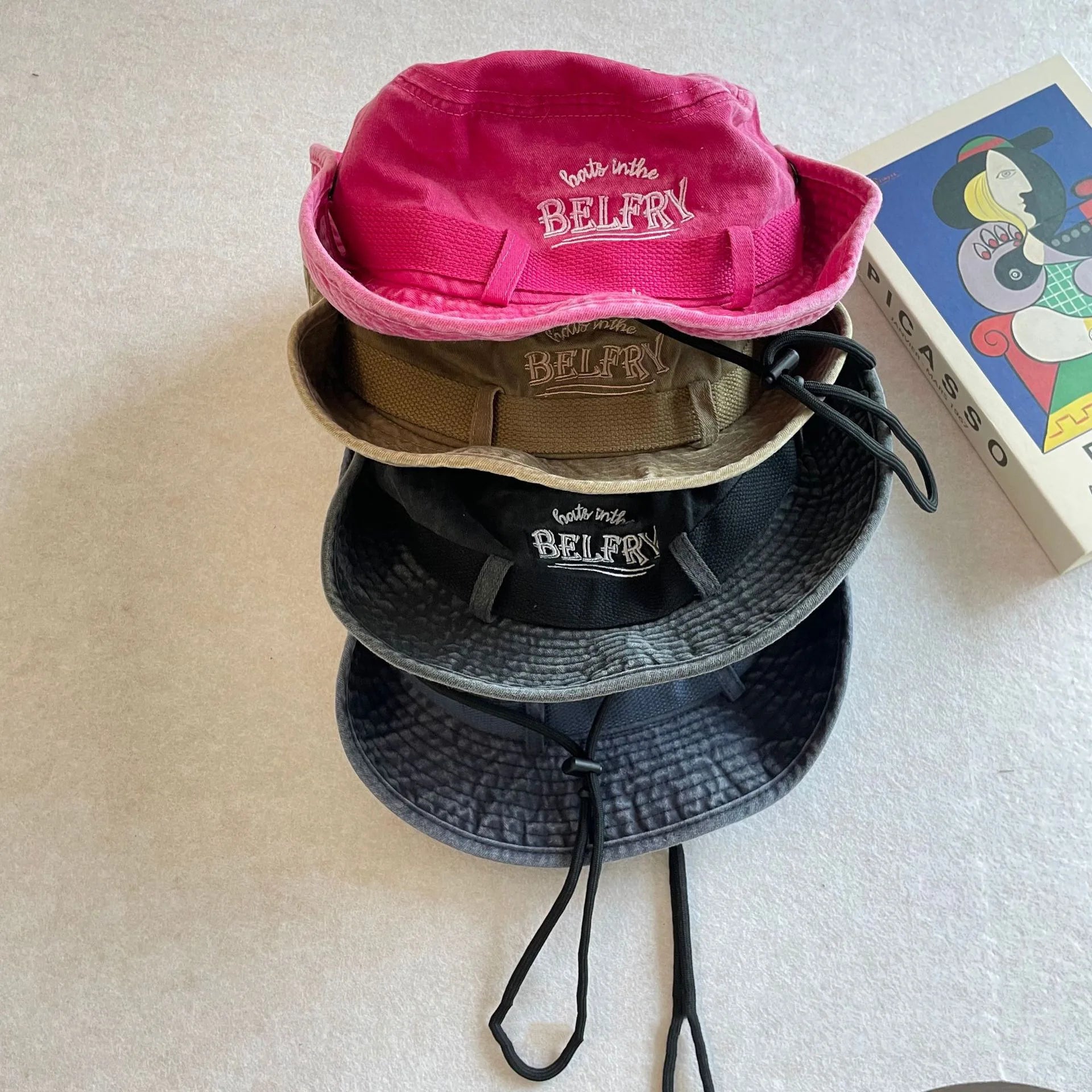 -キッズ帽子 レターロゴカウボーイハット サファリハット 4カラー【mh0007337】 - mamahalo shop - ベビー用帽子 -  べビー服 - 子供服 - 男の子 - 女の子