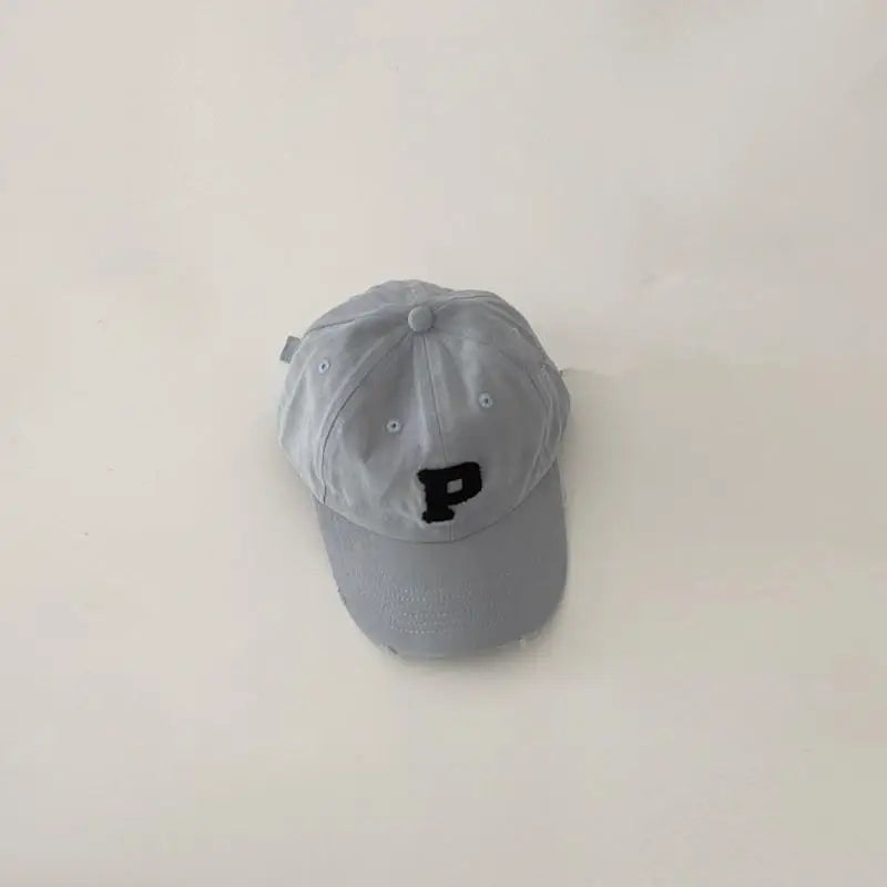 -キッズ帽子 PARISレターロゴワッペン野球帽キャップ【mh0006828】 - mamahalo shop - ベビー用帽子 -  べビー服 - 子供服 - 男の子 - 女の子