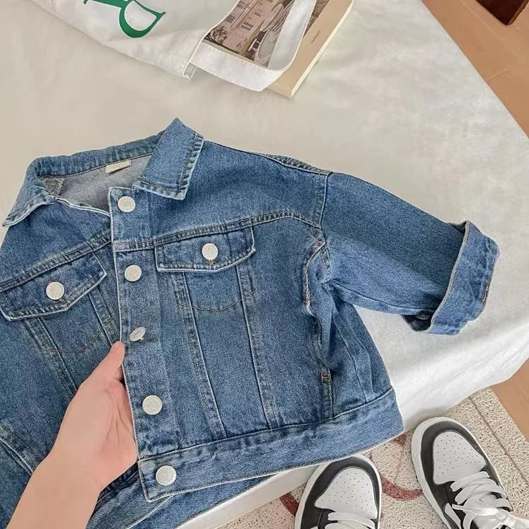 -キッズジャケット デニムジャケット Gジャン - mamahalo shop - ショートコート・ジャケット・ジャンパー -  べビー服 - 子供服 - 男の子 - 女の子