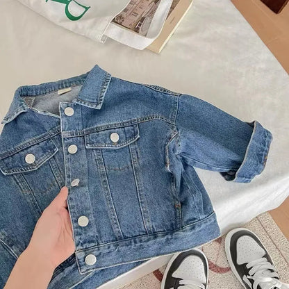 -キッズジャケット デニムジャケット Gジャン - mamahalo shop - ショートコート・ジャケット・ジャンパー -  べビー服 - 子供服 - 男の子 - 女の子