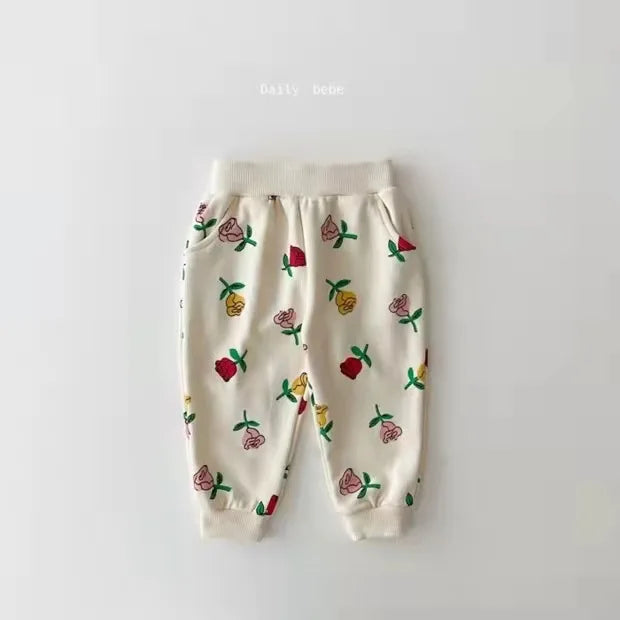 -ベビーキッズ セットアップ カラフル ハートバルーン スウェット トレーナー パンツ ガールズ - mamahalo shop - 長袖セットアップ -  べビー服 - 子供服 - 男の子 - 女の子