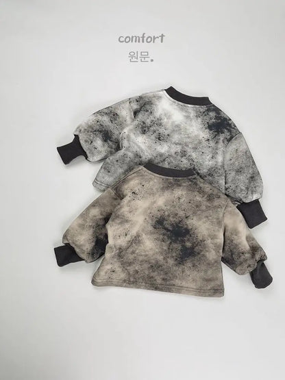 -キッズトップス タイダイ長袖ヘンリーネックスウェットシャツ 2カラー【mh0007235】 - mamahalo shop - 長袖シャツ・ブラウス -  べビー服 - 子供服 - 男の子 - 女の子