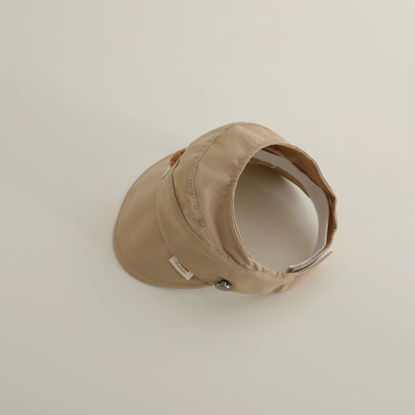 -キッズ帽子 サンバイザー 日除け ベアくまタグ サマーハット【mh0005584】 - mamahalo shop - ベビー用帽子 -  べビー服 - 子供服 - 男の子 - 女の子