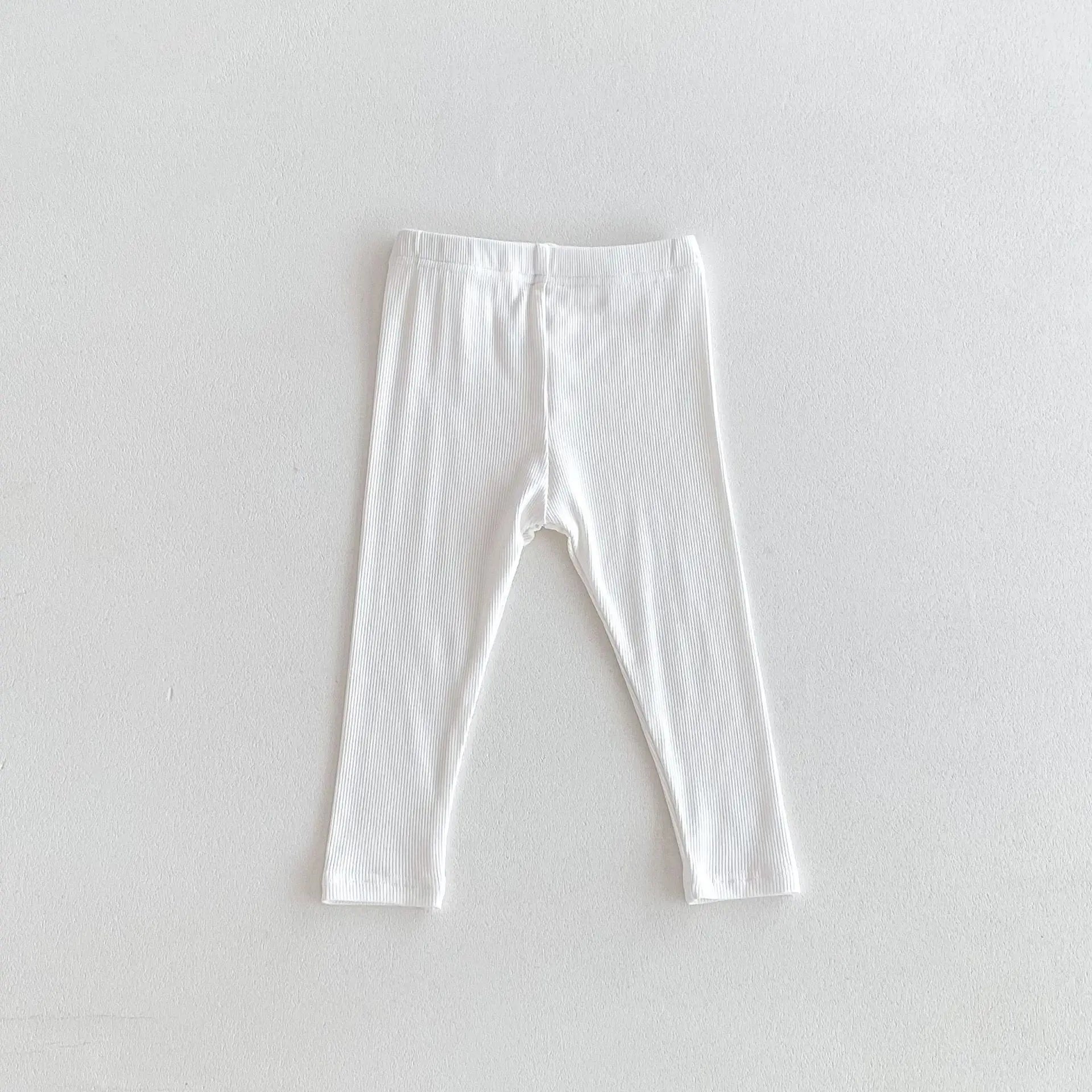 -キッズパンツ レギンスパンツ シンプルベーシック スパッツ 無地/ボーダー【mh0006398】 - mamahalo shop - レギンスパンツ -  べビー服 - 子供服 - 男の子 - 女の子