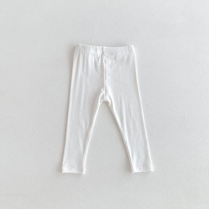 -キッズパンツ レギンスパンツ シンプルベーシック スパッツ 無地/ボーダー【mh0006398】 - mamahalo shop - レギンスパンツ -  べビー服 - 子供服 - 男の子 - 女の子