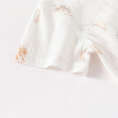 -ベビーロンパース 半袖ボディスーツ 肌着 アニマルプリント【mh0006552】 - mamahalo shop - 半袖ロンパース -  べビー服 - 子供服 - 男の子 - 女の子