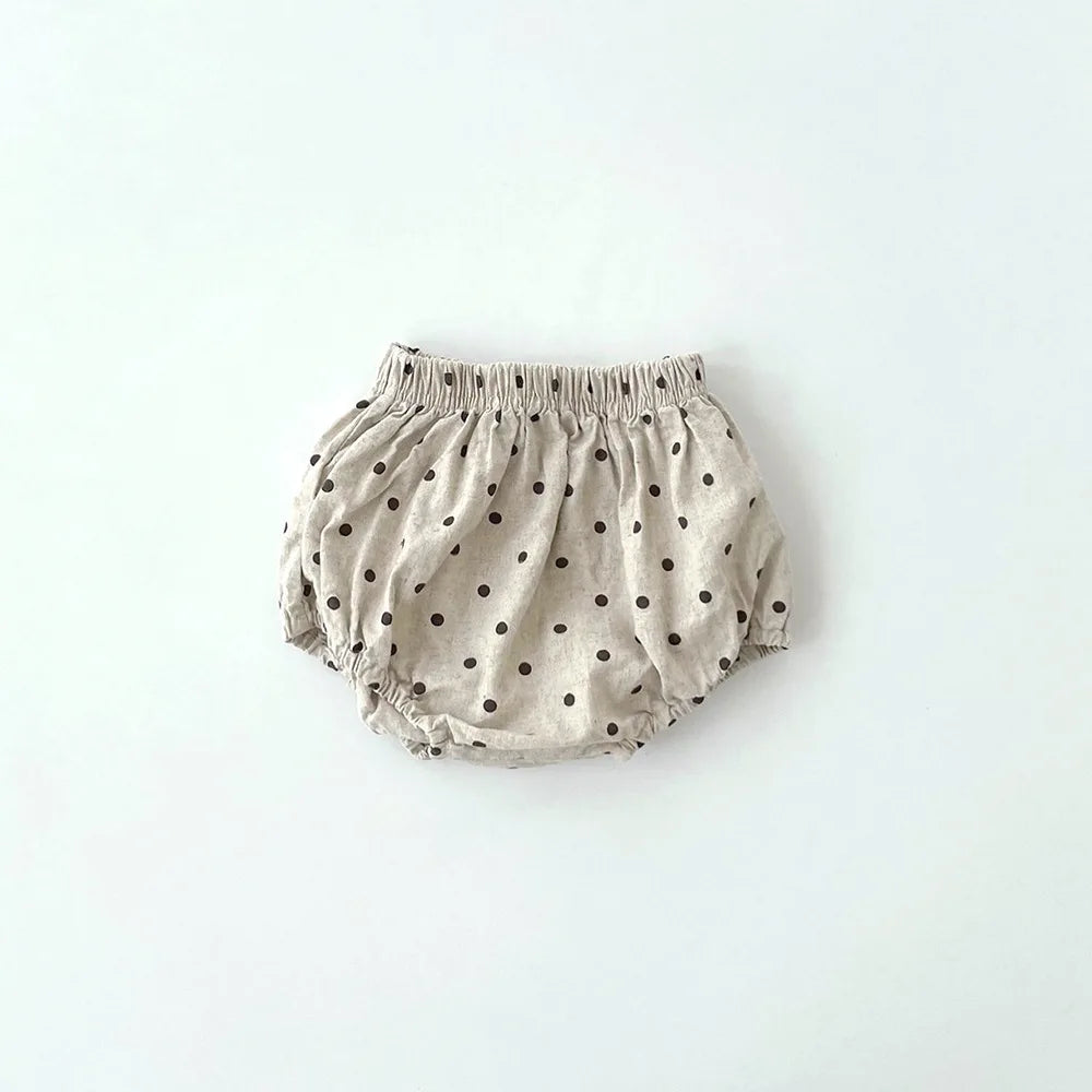 -ベビーパンツ ブルマパンツ ベアくま/チェック/水玉ドットプリント【mh0006248】 - mamahalo shop - ブルマパンツ -  べビー服 - 子供服 - 男の子 - 女の子