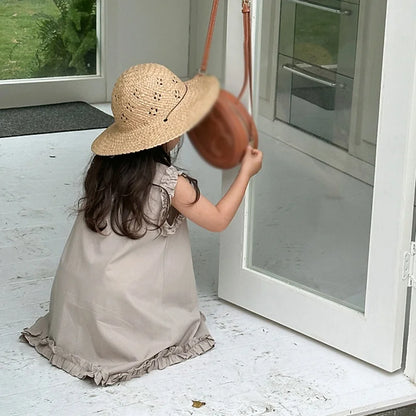 -キッズワンピース ノースリーブフリルワンピース アシメスカート 2カラー【mh0005999】 - mamahalo shop - ノースリーブワンピース -  べビー服 - 子供服 - 男の子 - 女の子