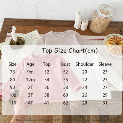 -ベビーセットアップ 2点セット 長袖パジャマセット Vネック長袖Tシャツ+ロングパンツ シンプルベーシック ルームウェア 3カラー【mh0006452】 - mamahalo shop - 長袖パジャマ -  べビー服 - 子供服 - 男の子 - 女の子