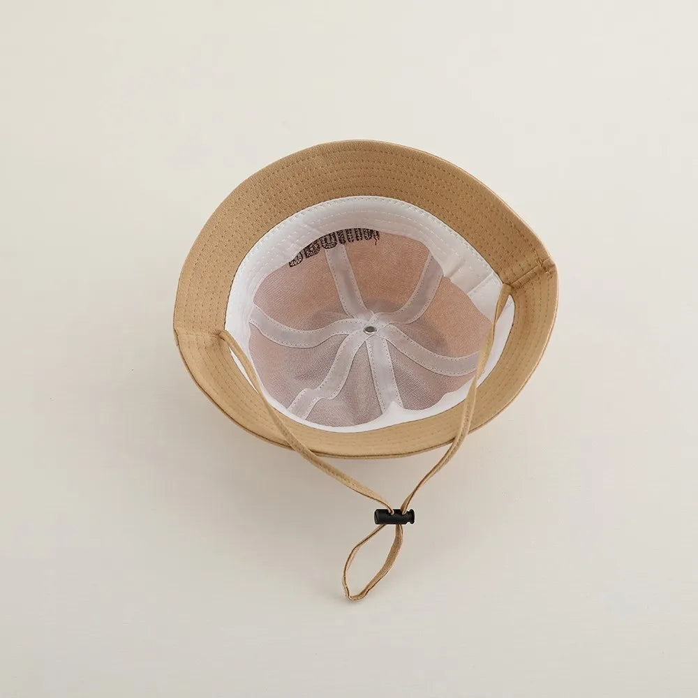 -キッズ帽子 バケットハット サファリハット レターロゴ刺繍【mh0005079】 - mamahalo shop - ベビー用帽子 -  べビー服 - 子供服 - 男の子 - 女の子