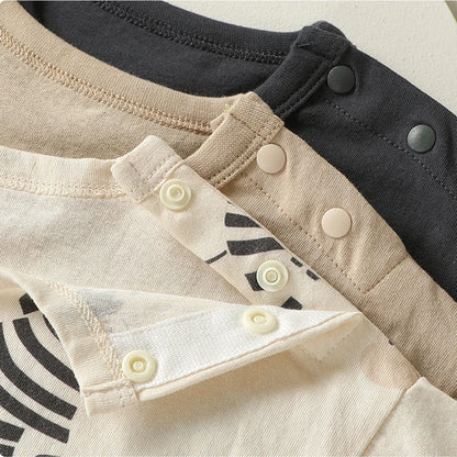 -ベビーキッズトップス 半袖Tシャツ しまうまプリント 3カラー【mh0006525】 - mamahalo shop - 半袖Tシャツ -  べビー服 - 子供服 - 男の子 - 女の子