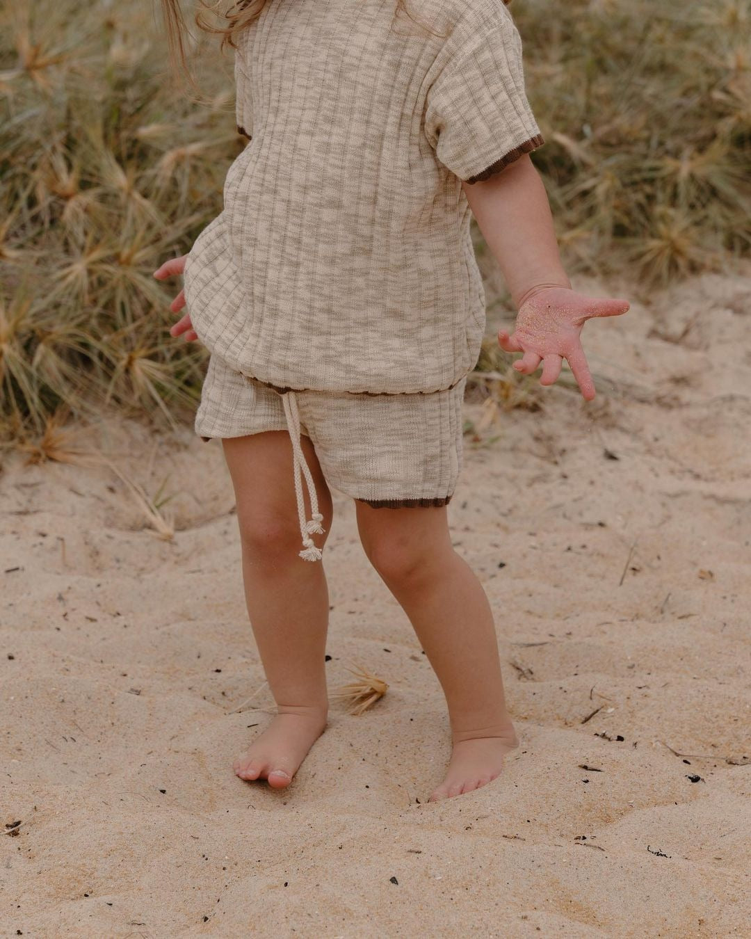 -ベビー サマーニット セットアップ 半袖 Tシャツ ショートパンツ ボーイズ - mamahalo shop - 半袖セットアップ -  べビー服 - 子供服 - 男の子 - 女の子