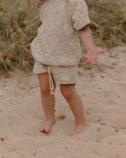 -ベビー サマーニット セットアップ 半袖 Tシャツ ショートパンツ ボーイズ - mamahalo shop - 半袖セットアップ -  べビー服 - 子供服 - 男の子 - 女の子